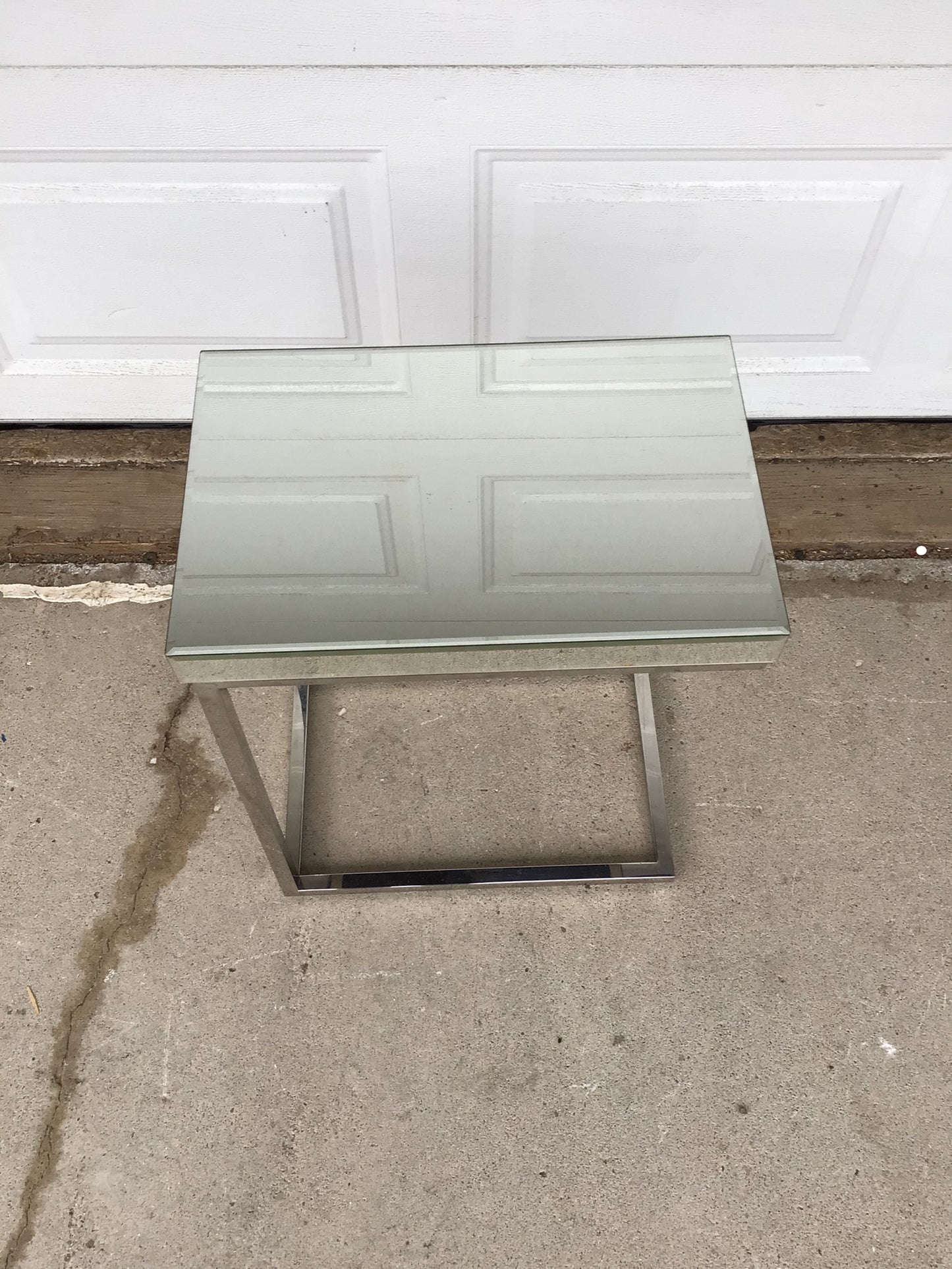 Mirrored End Table