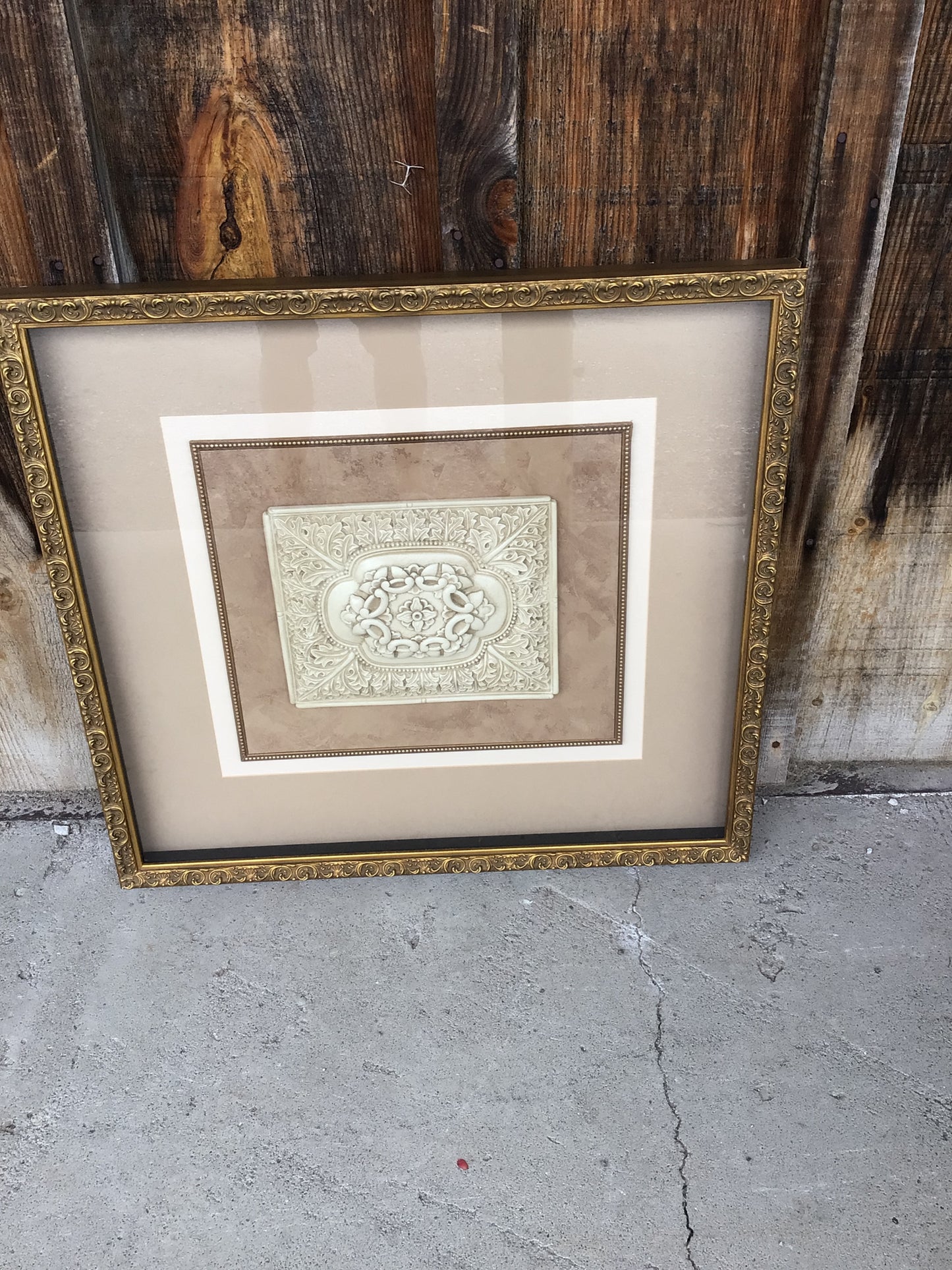 Vintage Imperial Motif 2 Shadowbox Wall Art Piece