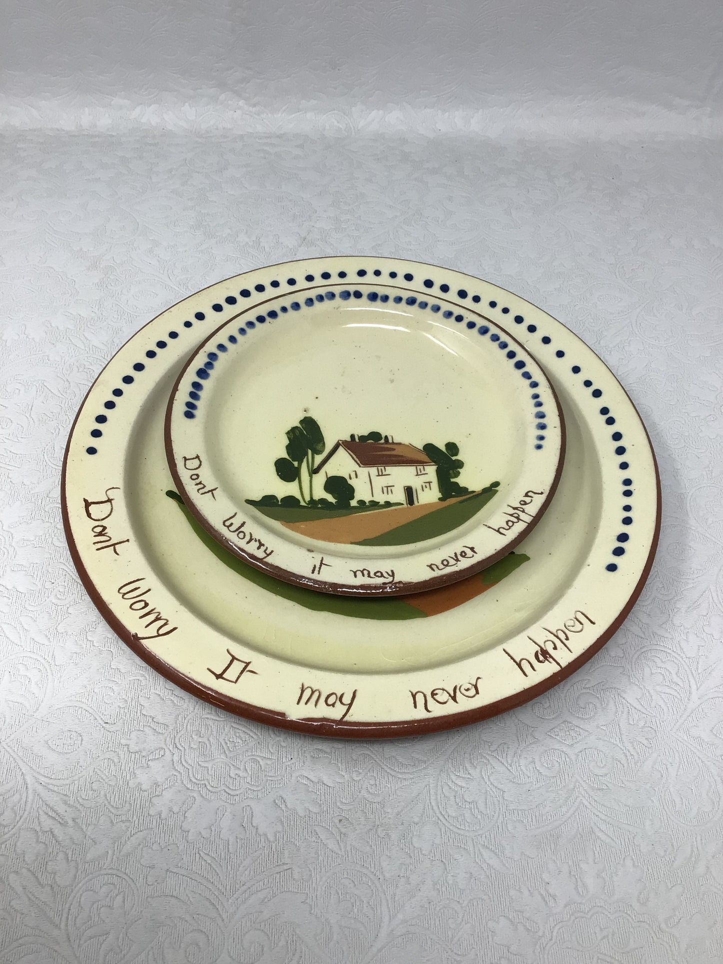 Torquay Motto Ware Set of 2 Plates
