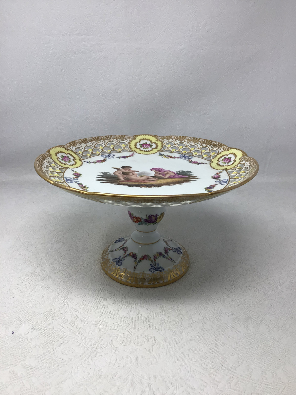 Vintage Carl Thieme Porcelain Pedestal Compote