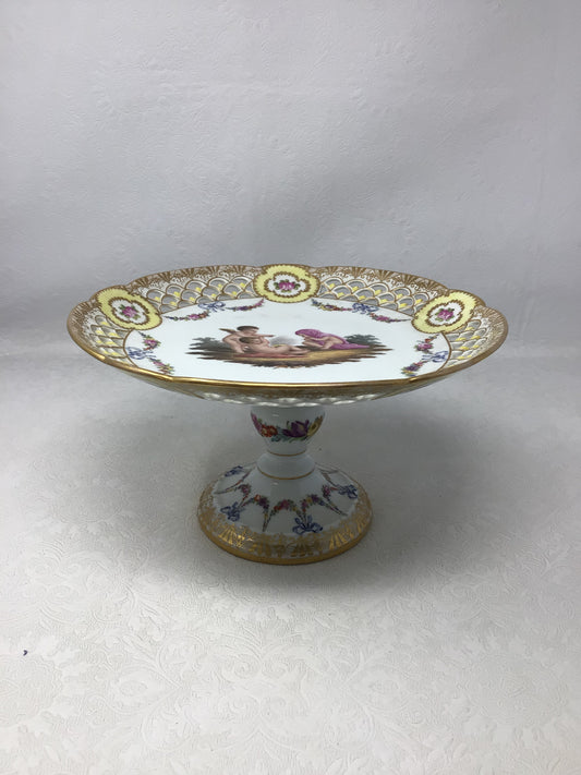 Vintage Carl Thieme Porcelain Pedestal Compote