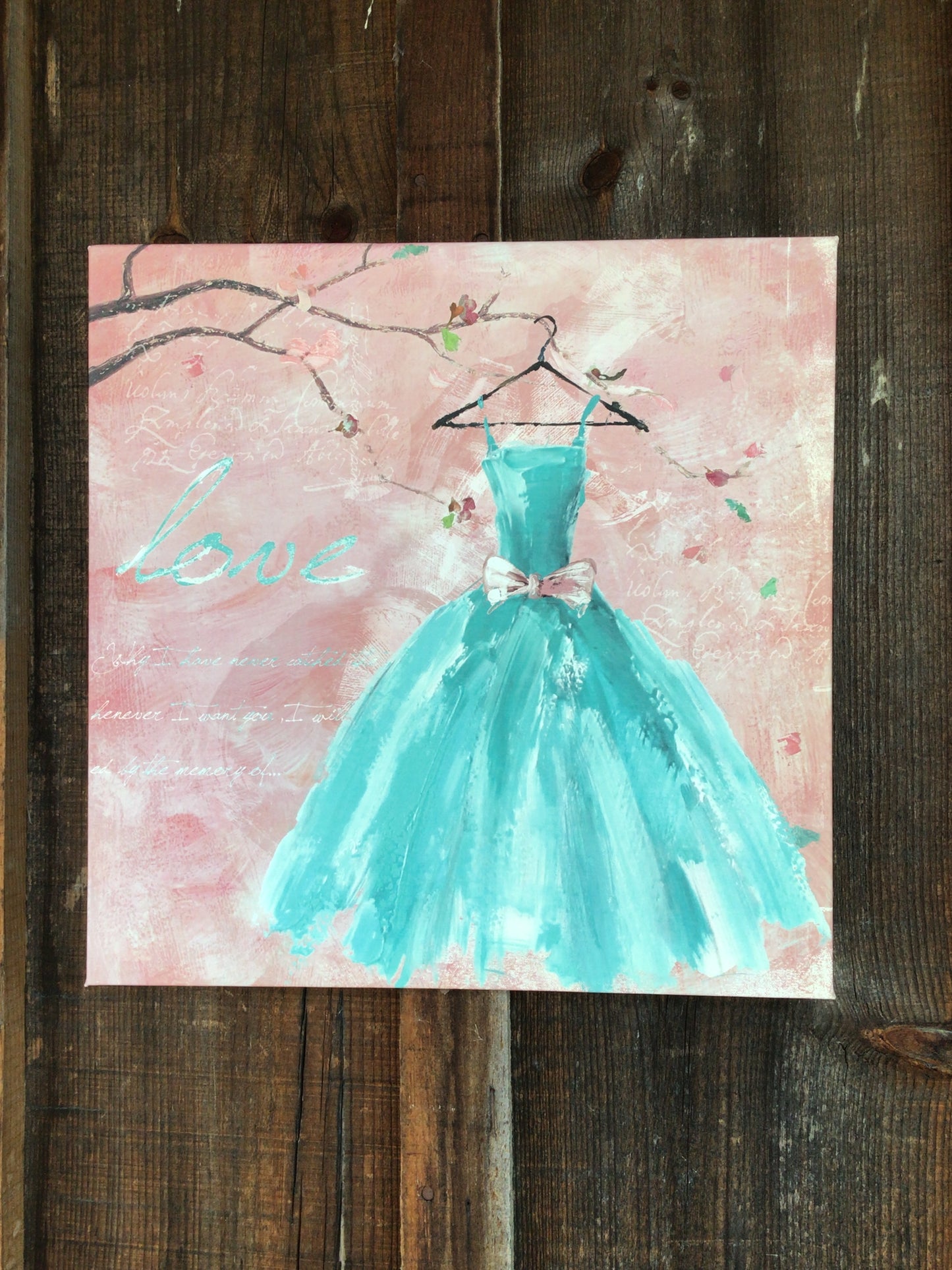 Set of 2 Blue and Pink Canvas Art Pieces from Bouclair