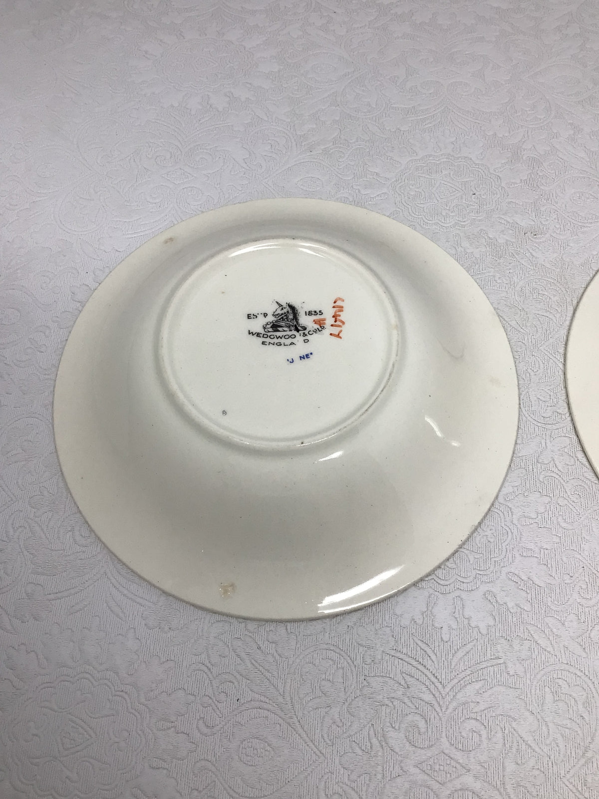 Vintage White Porcelain Dinner Plate Set