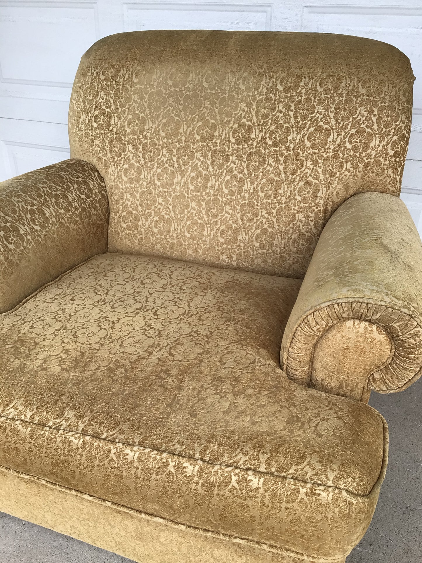Bernhardt Gold Brocade Armchair