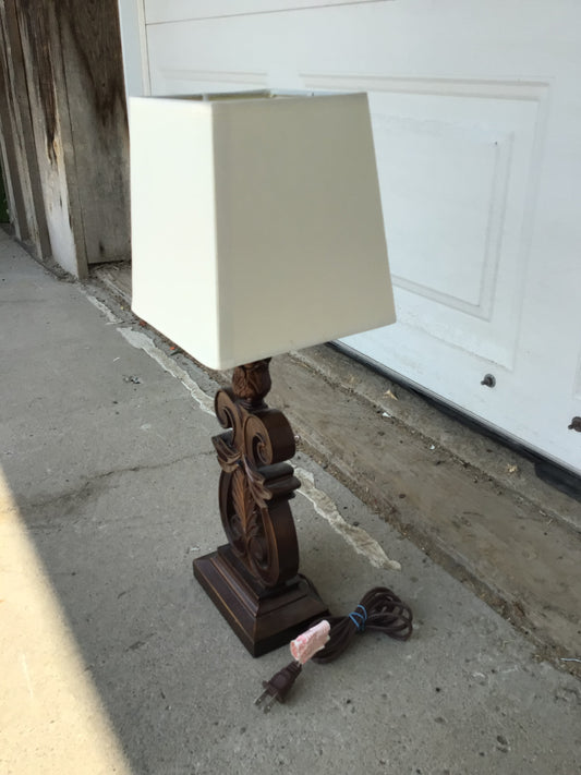 Carved Base Lamp