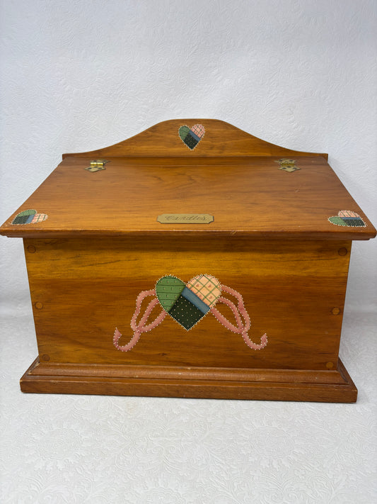 Vintage Hand-painted “Candles” Wooden Box