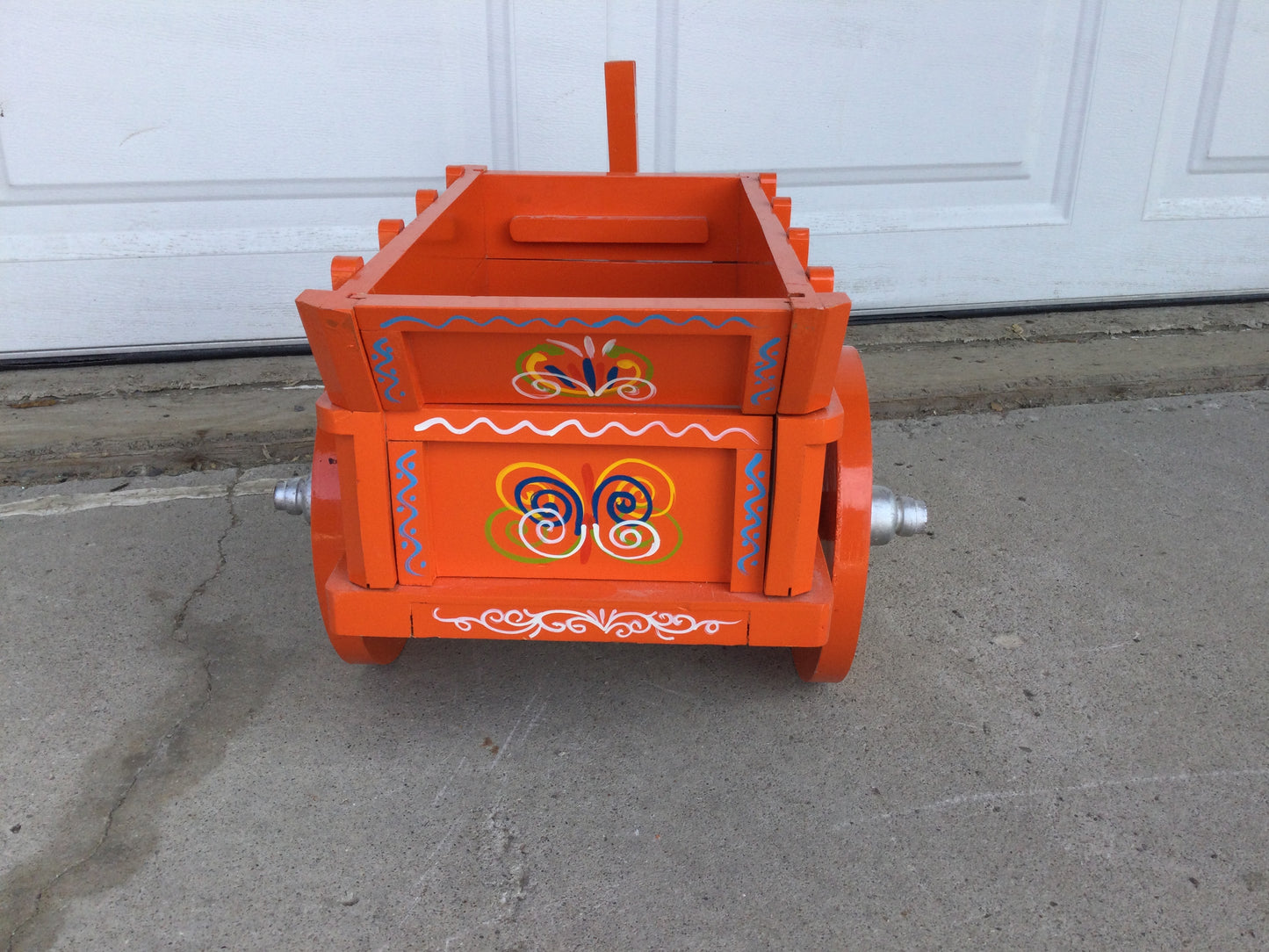 Hand Painted Folk Art Wagon