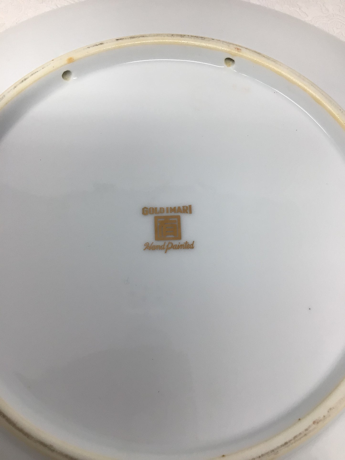 Vintage Hand Painted Gold Imari Plate