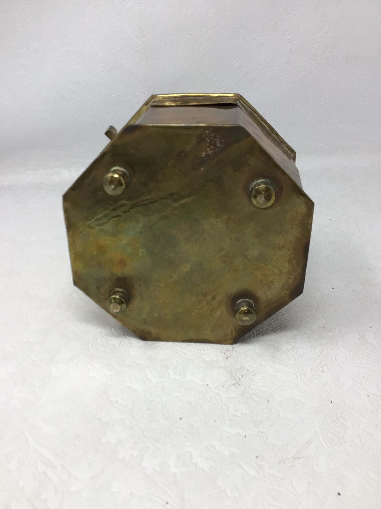 Antique Octagonal Brass Box