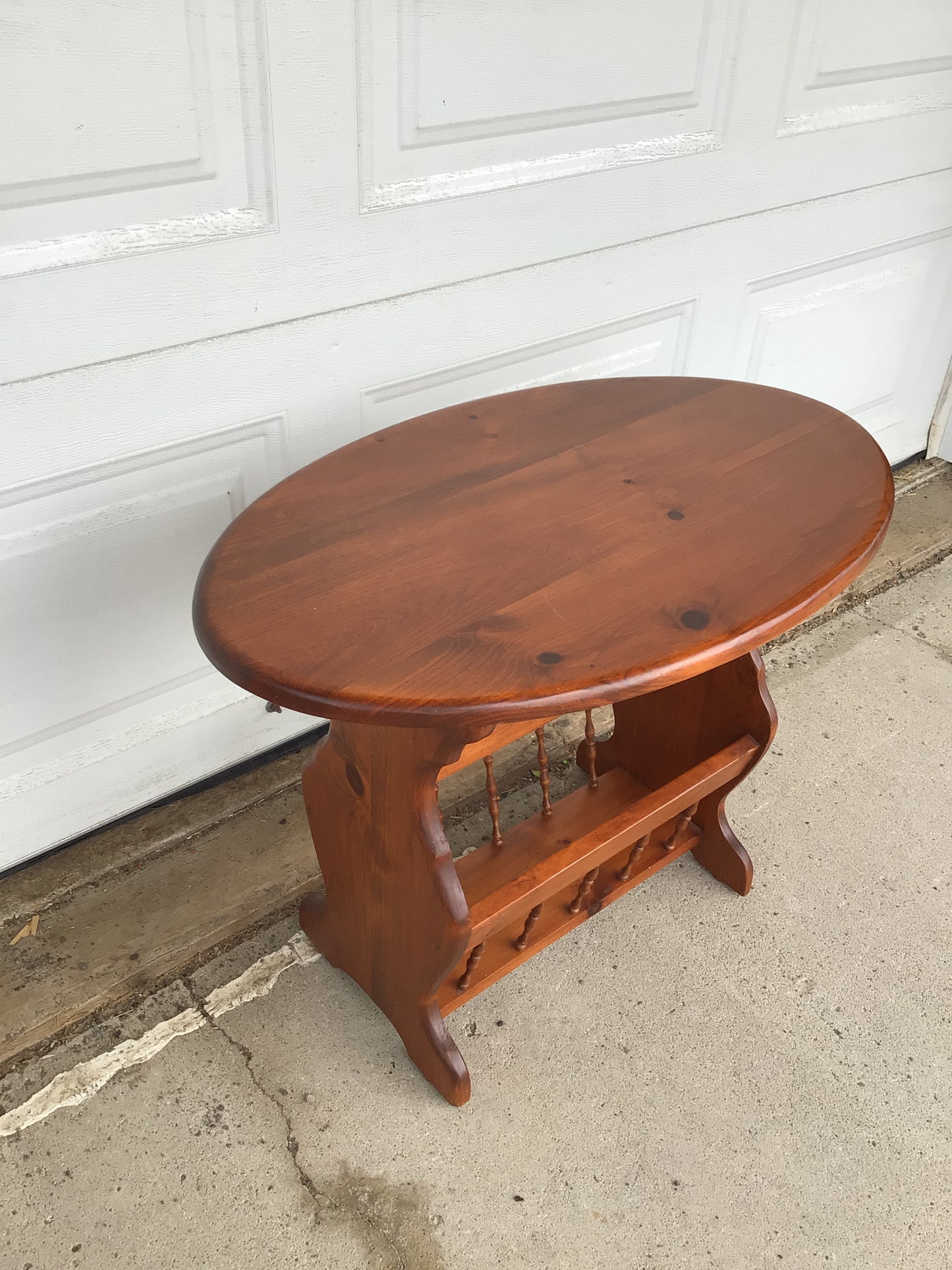 Side Table with Magazine Rack
