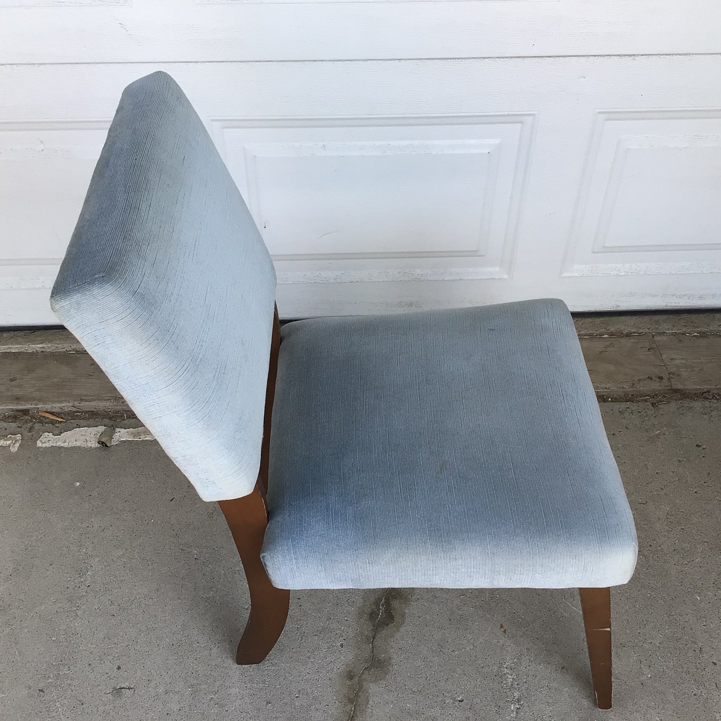 MCM Blue Velvet Occasional Chair