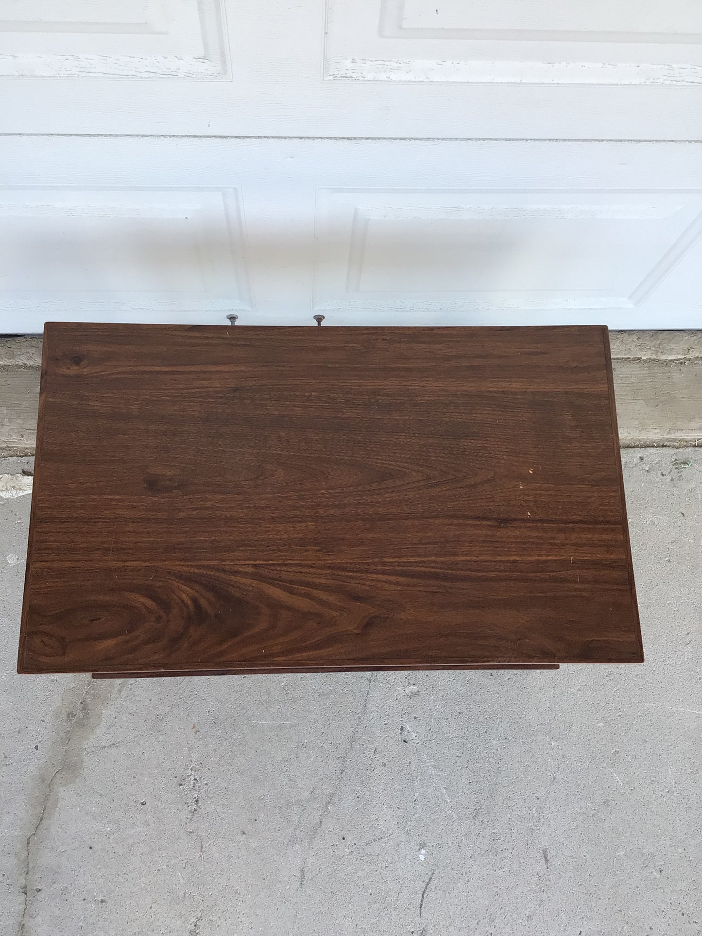 Retro Two Tiered Wooden Rolling Table