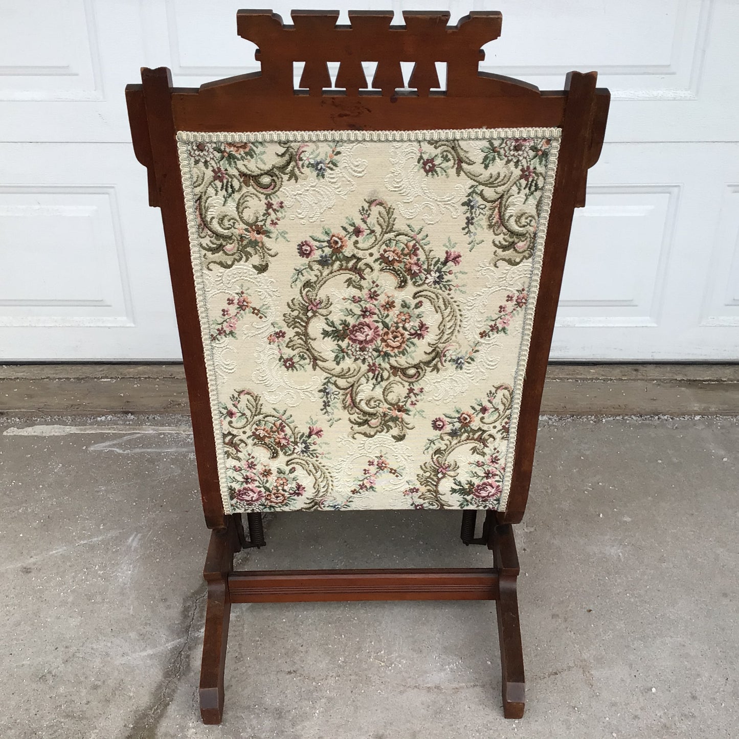 Vintage Floral Cushioned Wooden Rocking Chair