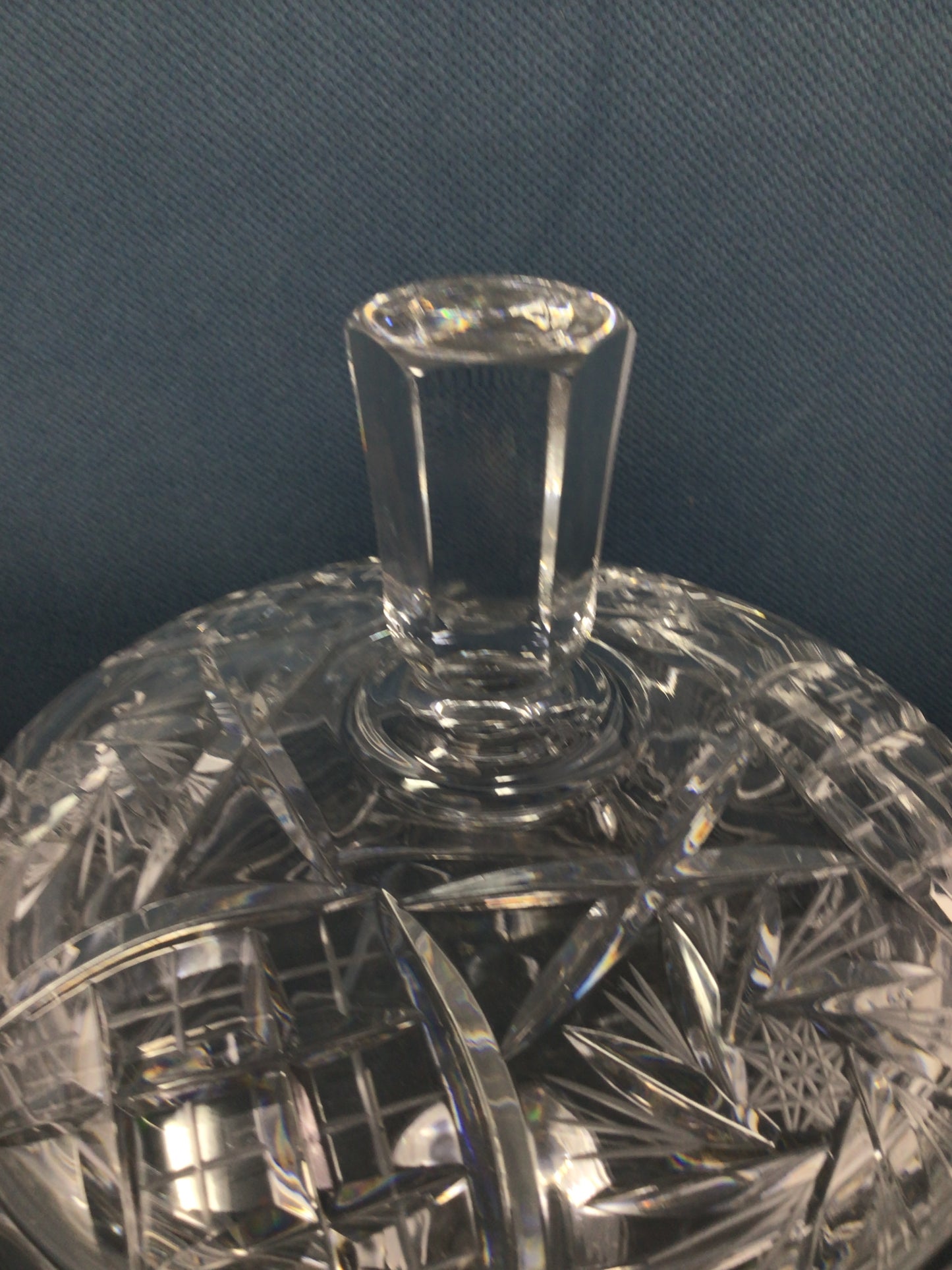 Cut Crystal Lidded Standing Jar