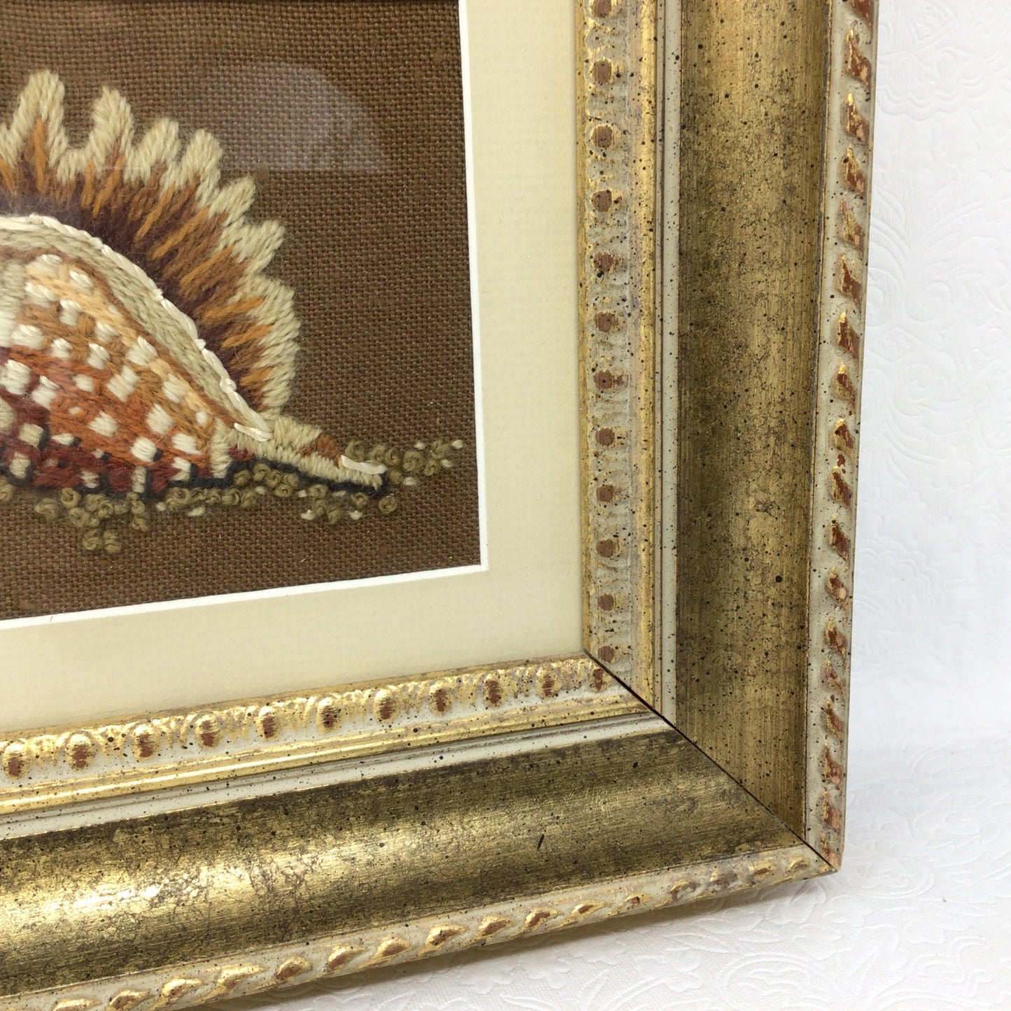 Framed Embroidered Sea Shells