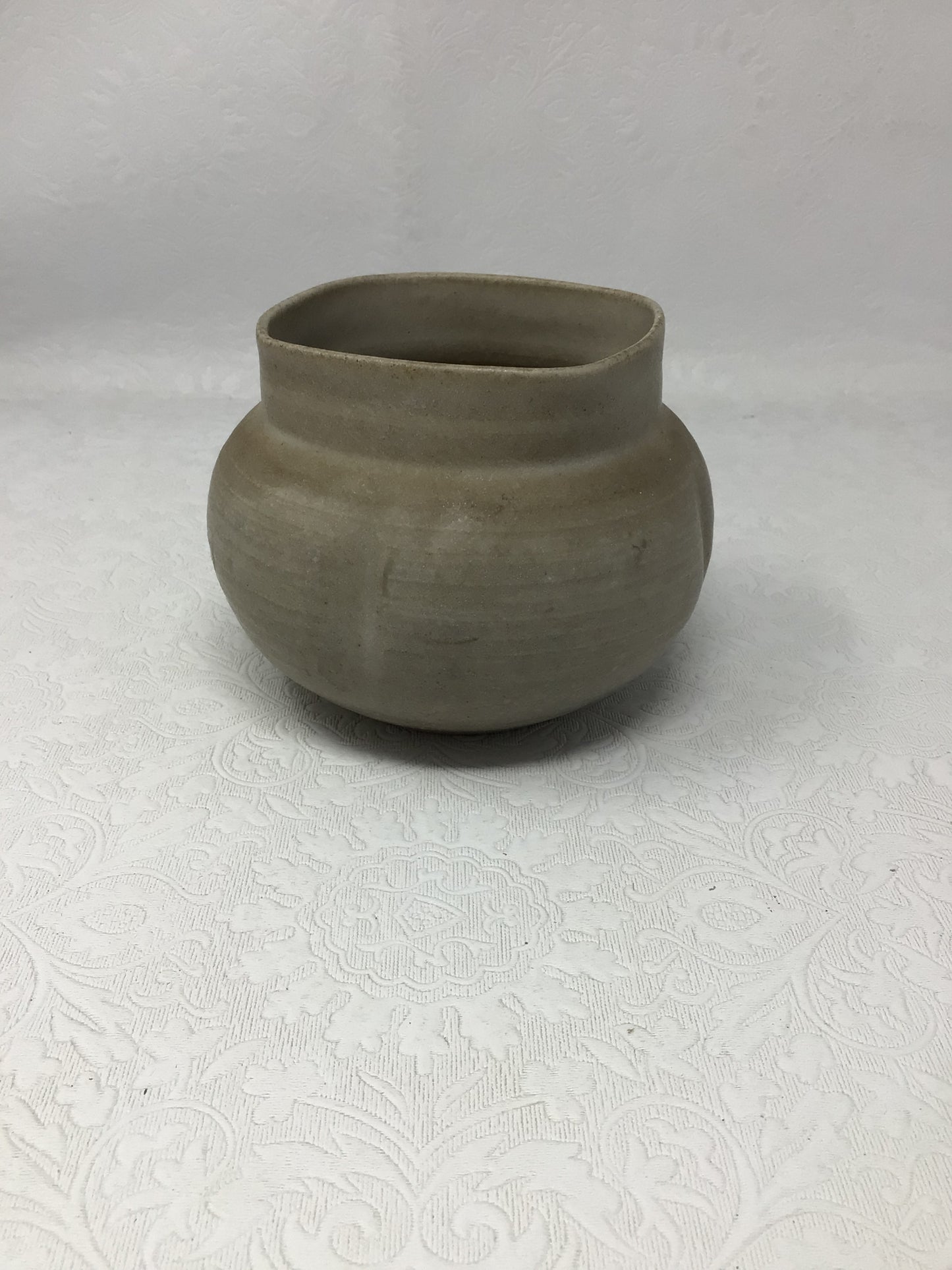 Beige Handmade Pottery Bowl