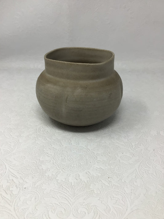 Beige Handmade Pottery Bowl