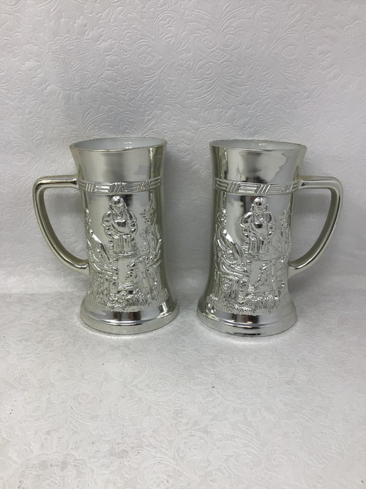 Set of 2 Vintage Indiana Tiara Bar Scene Mug