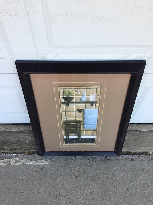 Framed “Modern Bath Panel IV” Print by Megan Meagher