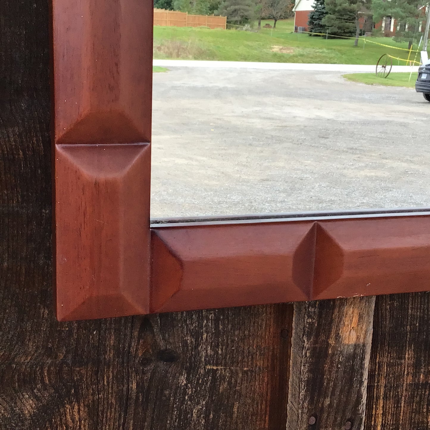 Vintage Wooden Carved Mirror