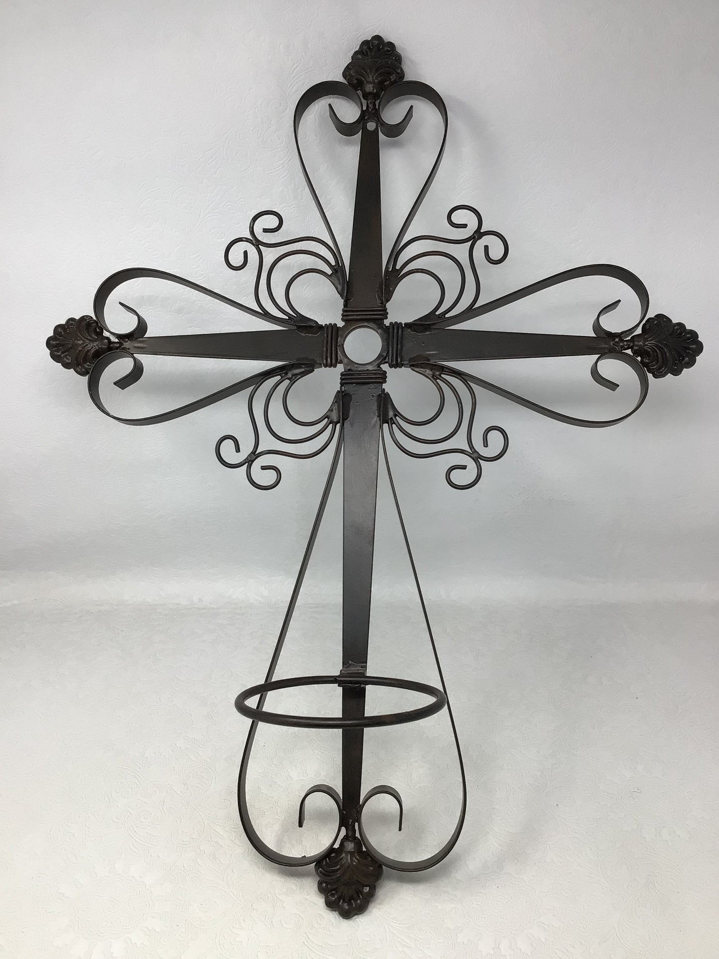 Metal Cross Sconce