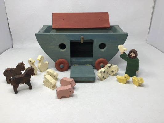 Handmade Wooden Noah’s Ark Toy