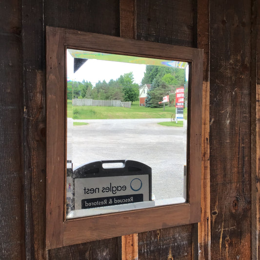 Antique Wood Window Frame Mirror