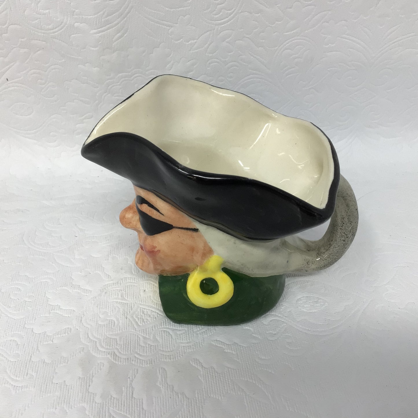 Vintage Artone Pirate Toby Staffordshire Mini Porcelain Creamer Jug