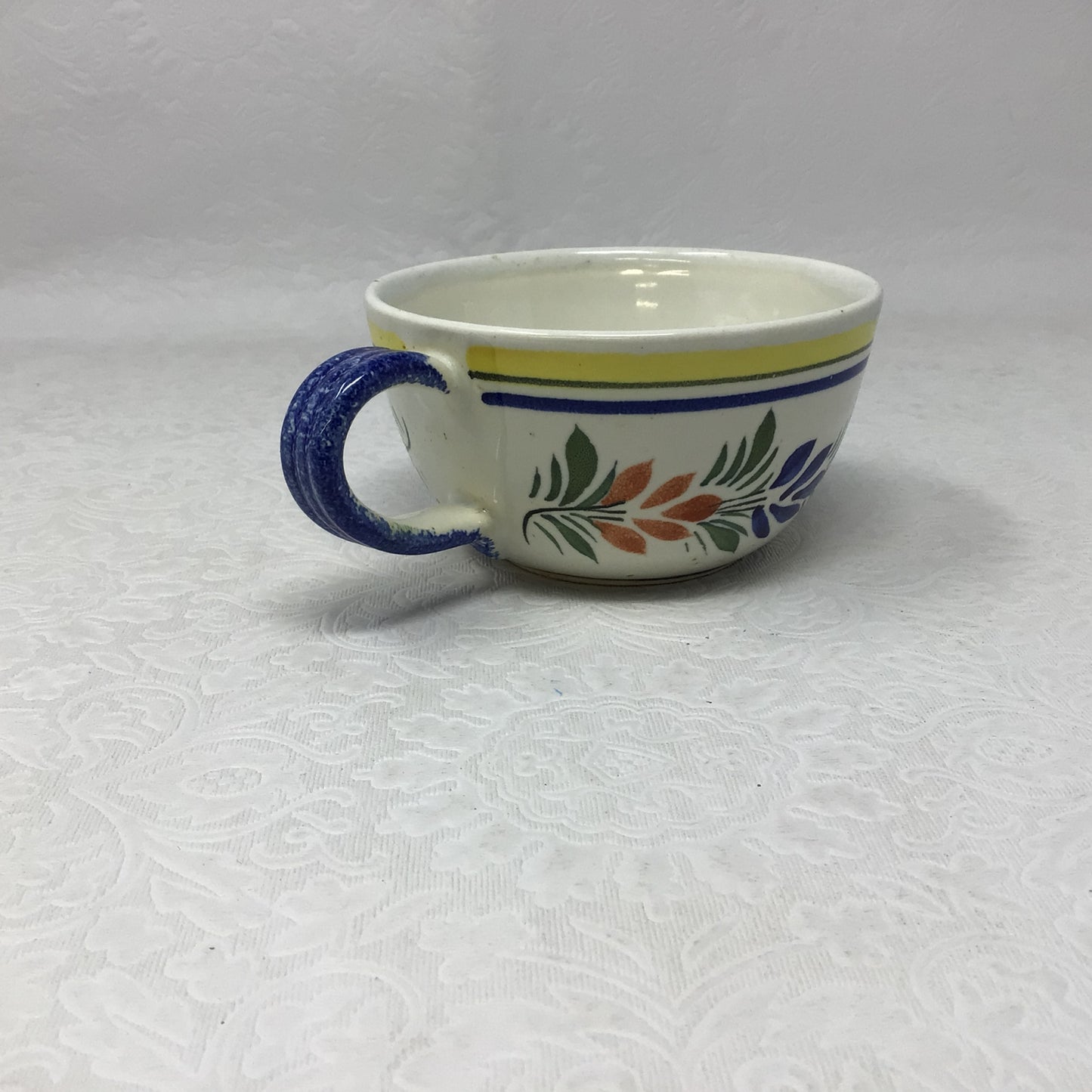 Set of 5 Henriot Quimper French Tea Cups