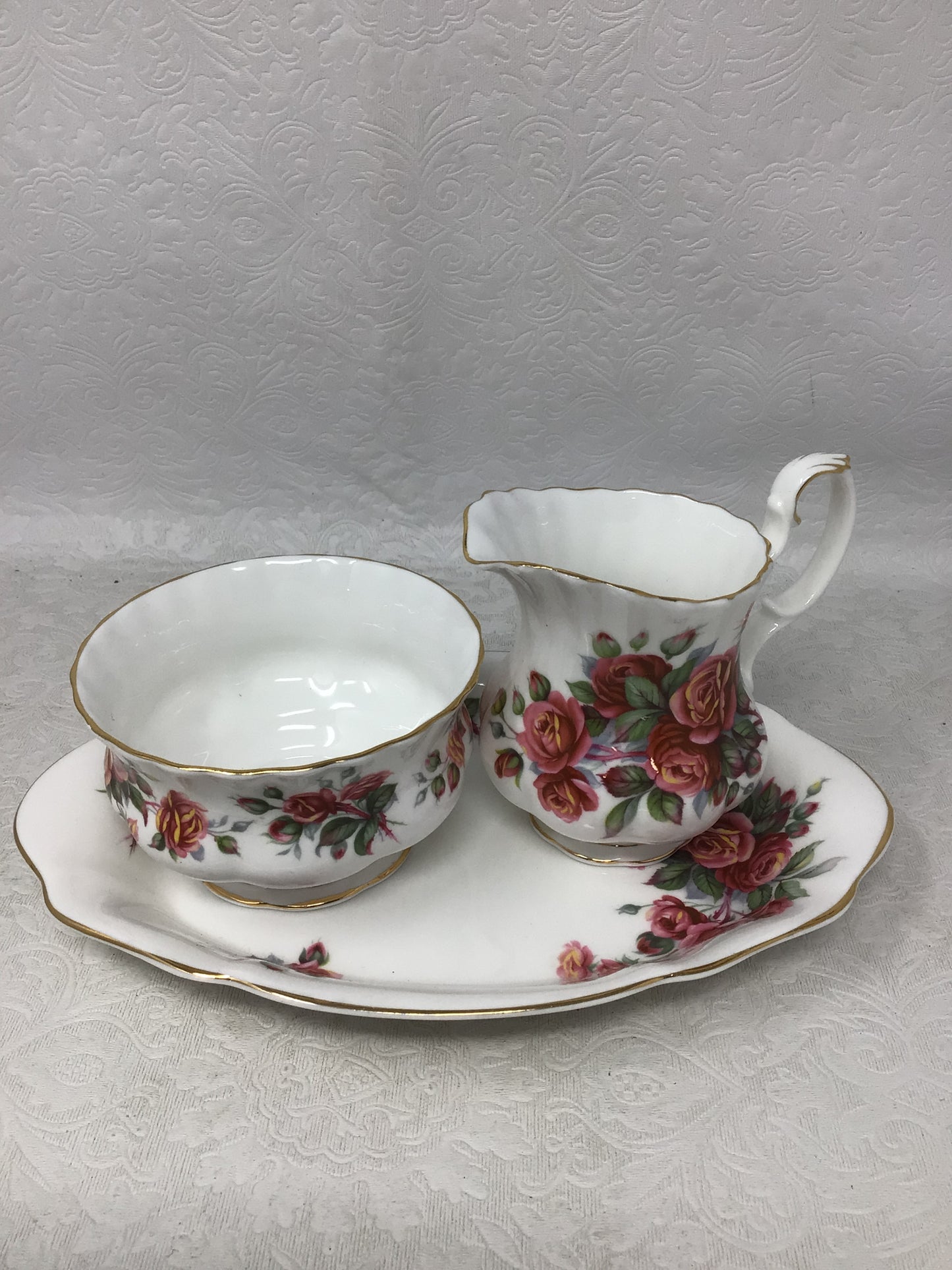 Royal Albert “Centennial Rose” Creamer and Sugar Set