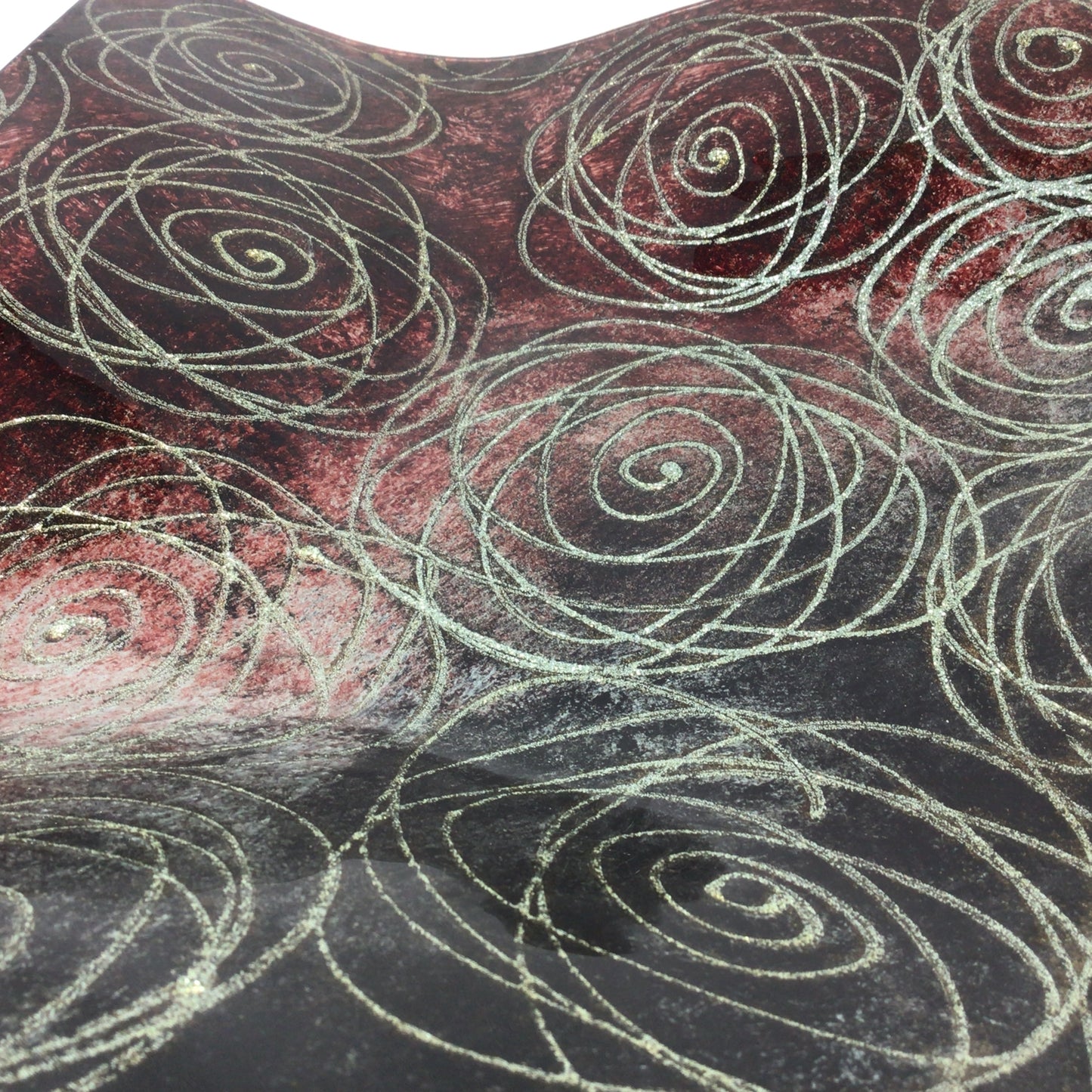 Glass Galaxy Swirl Plate
