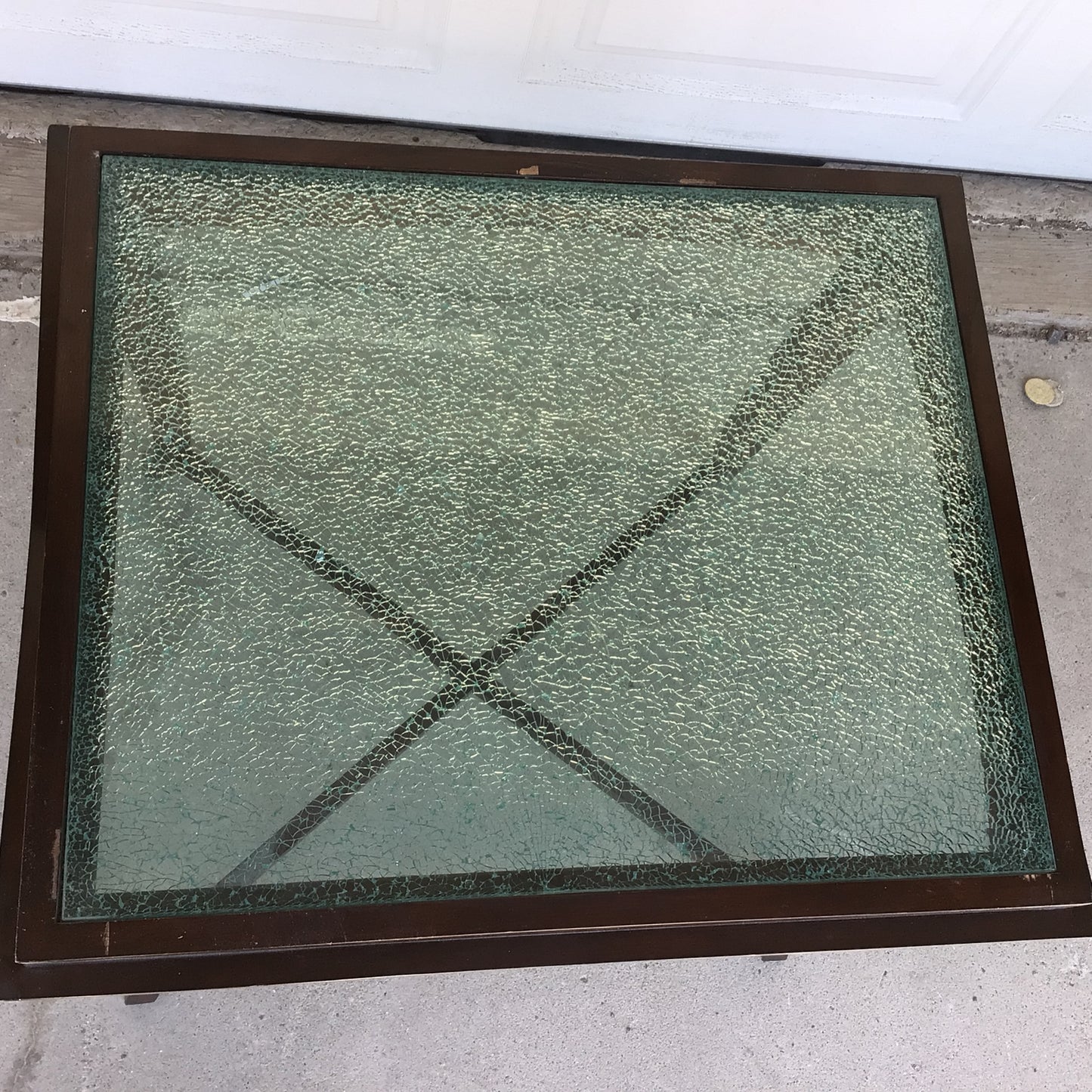 Shattered Glass Look End Table