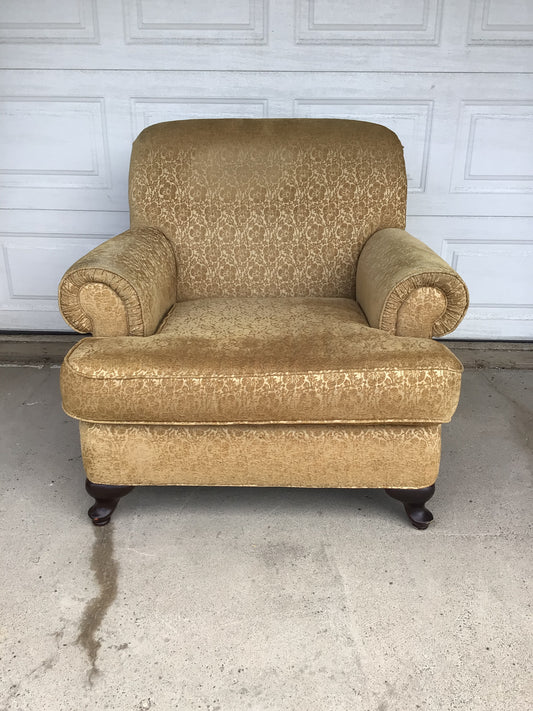 Bernhardt Gold Brocade Armchair