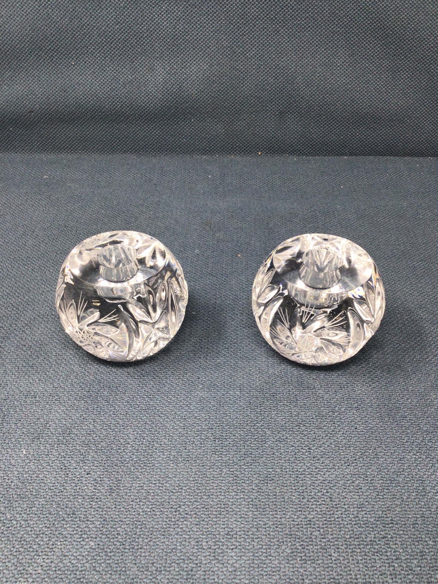 Pair of Crystal Taper Candle Holders