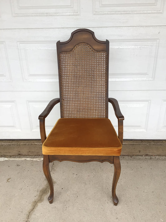 Cane-back Dining Chair with Arms