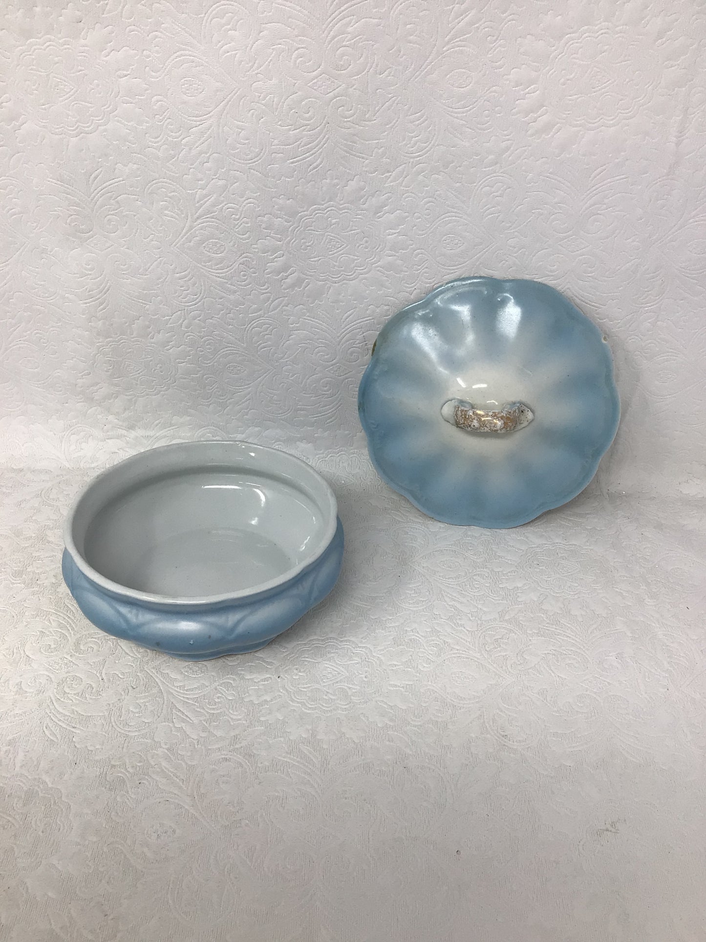 Antique Ironstone J&G Meaxin Pitcher and Covered Dish