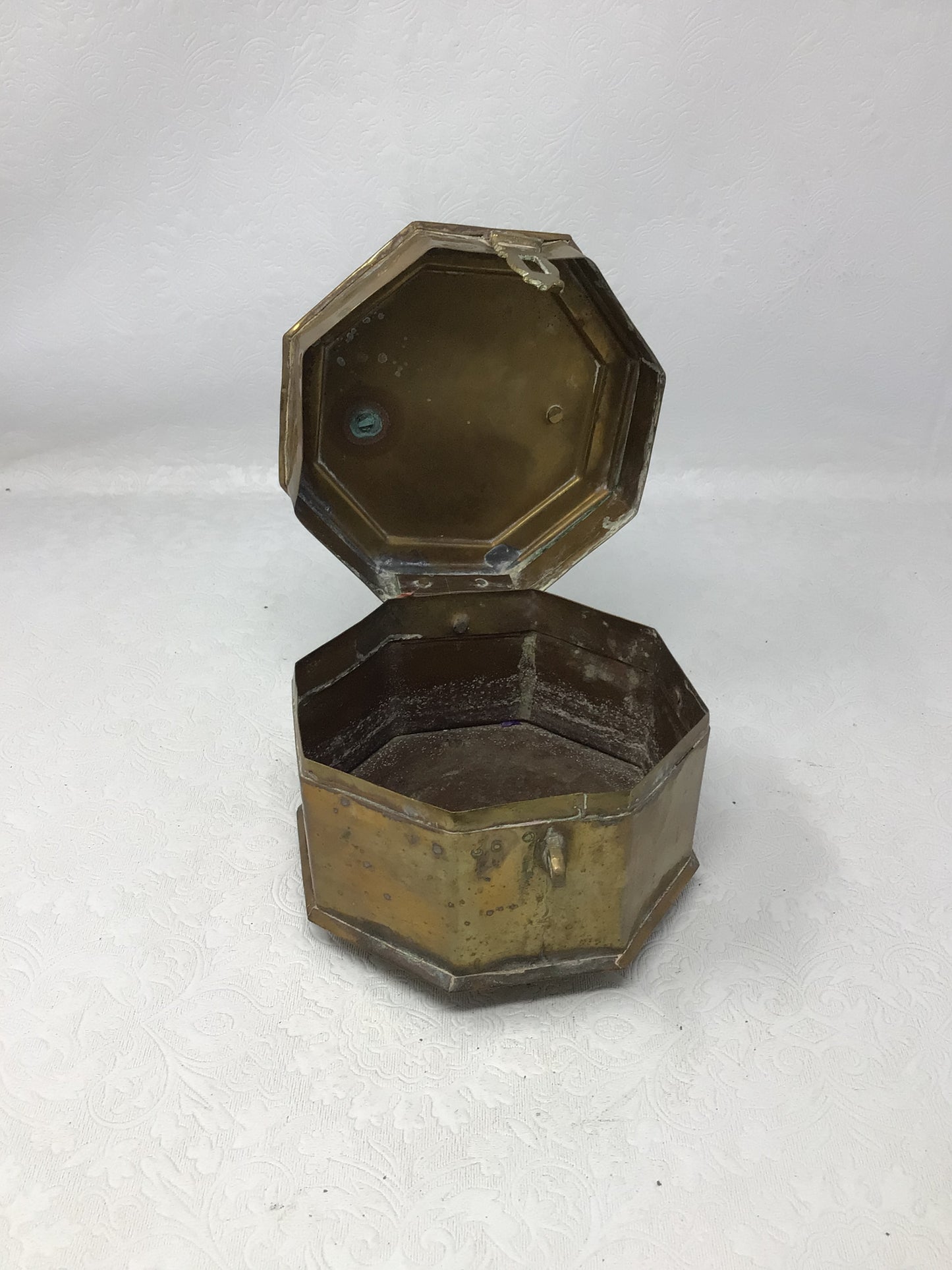 Antique Octagonal Brass Box