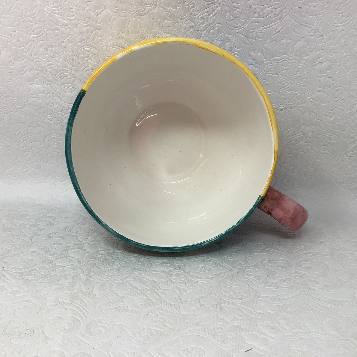 Ceramic Set Of Grape And Cherry Plate And Oversized Mug