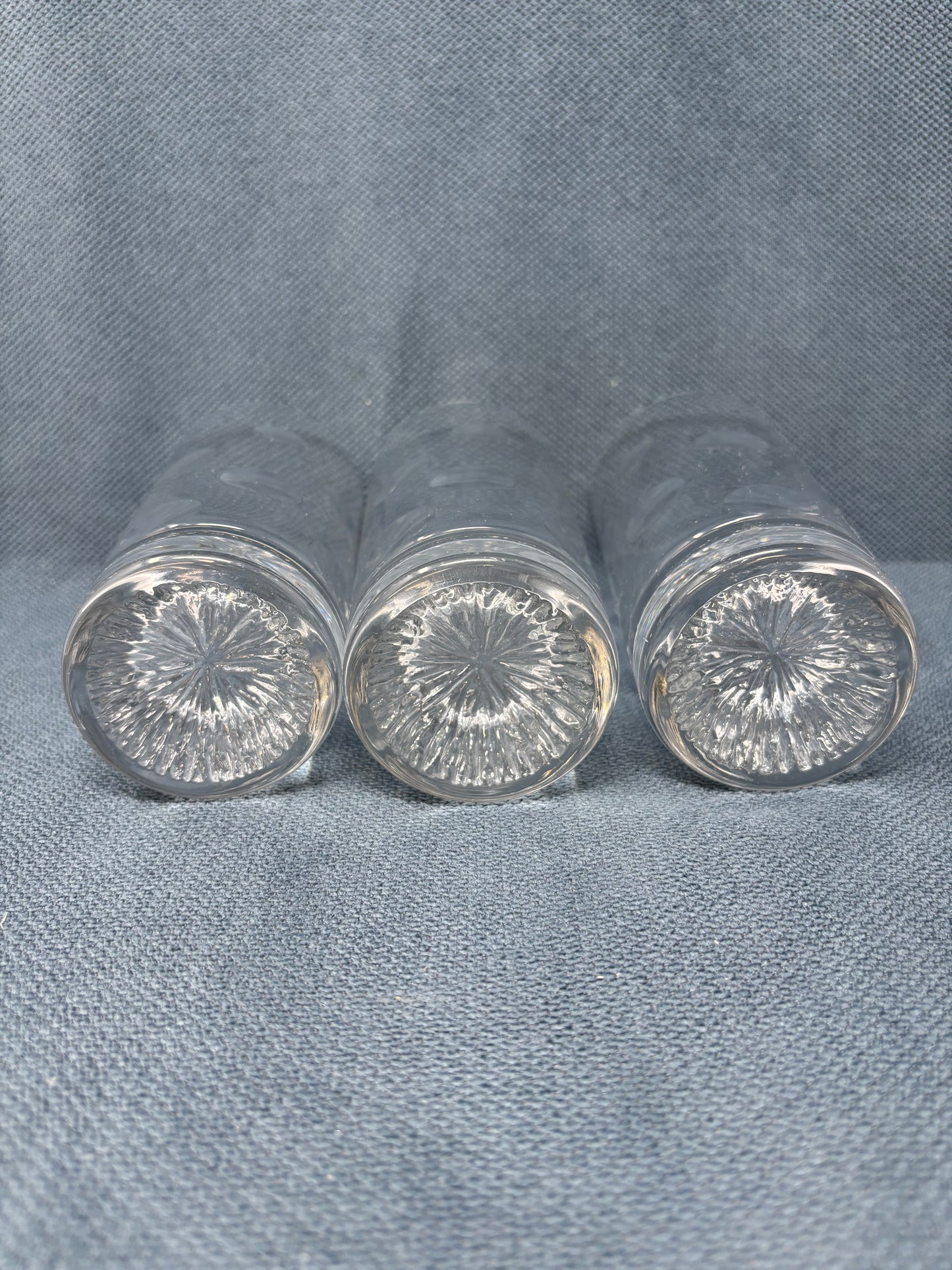 Set Of 3 Crystal Lowball Bubble Glasses