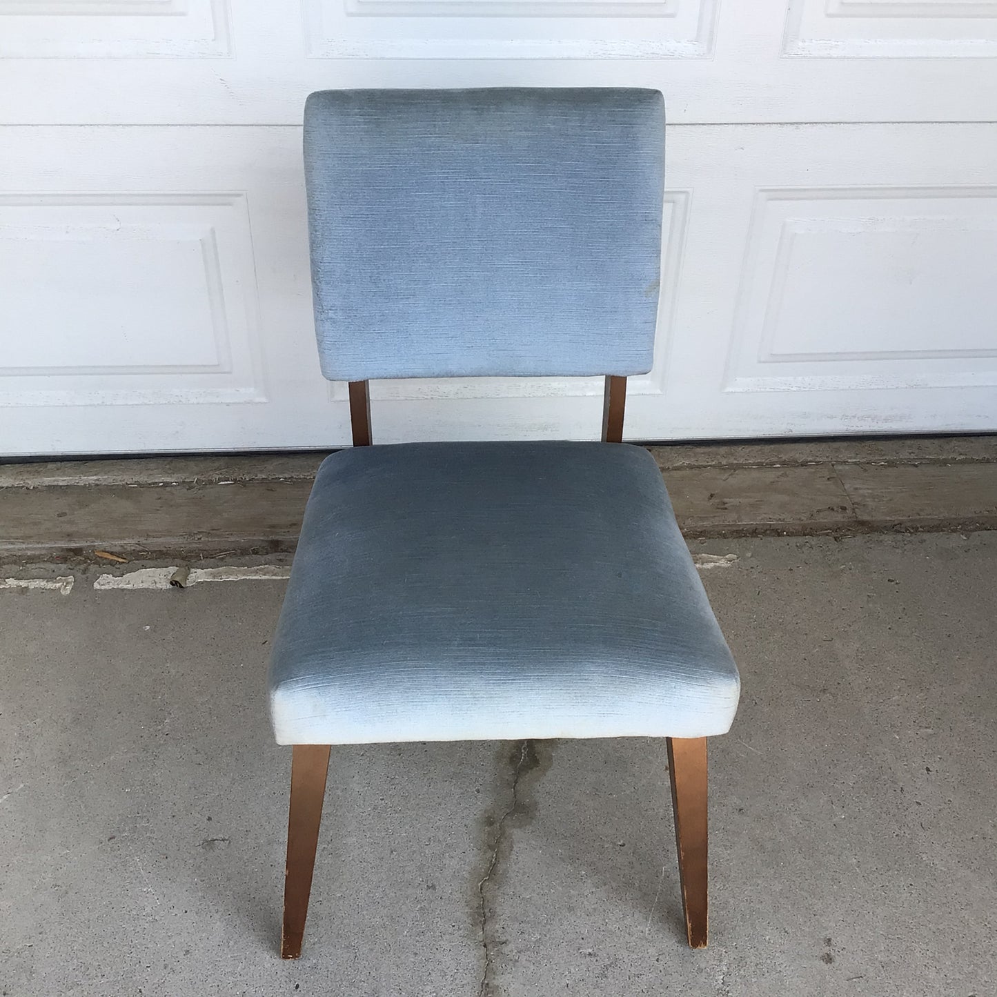 MCM Blue Velvet Occasional Chair