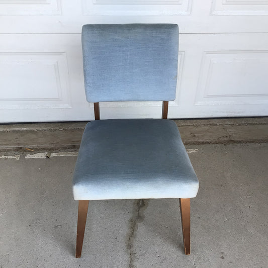 MCM Blue Velvet Occasional Chair