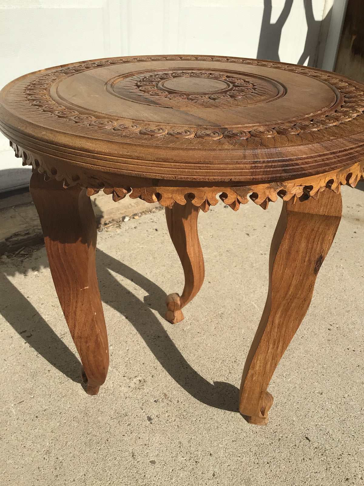 Vintage Hand carved Accent Table