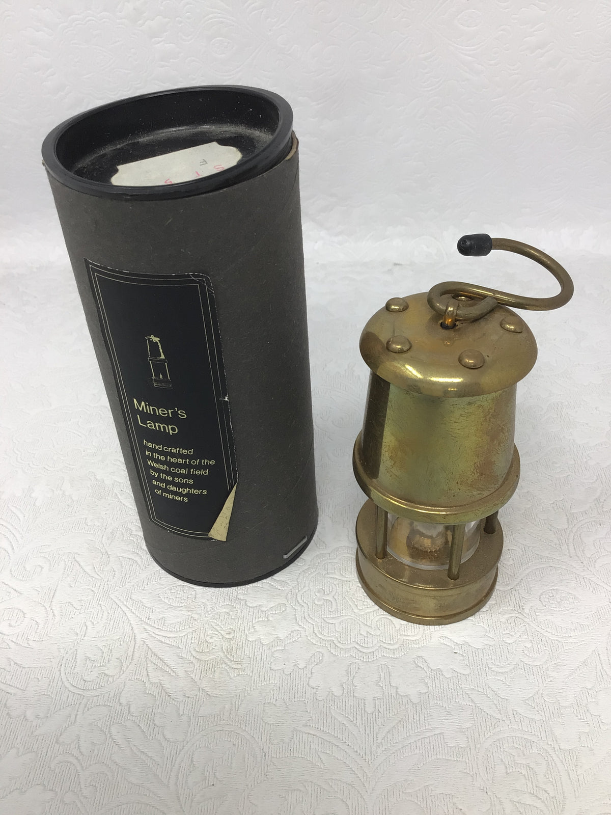 Vintage Mini Brass Miner’s Safety Lantern