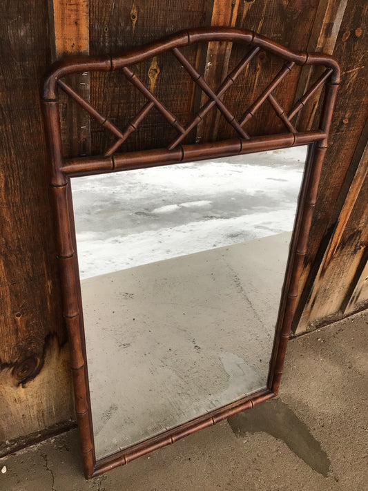 Faux Bamboo Mirror