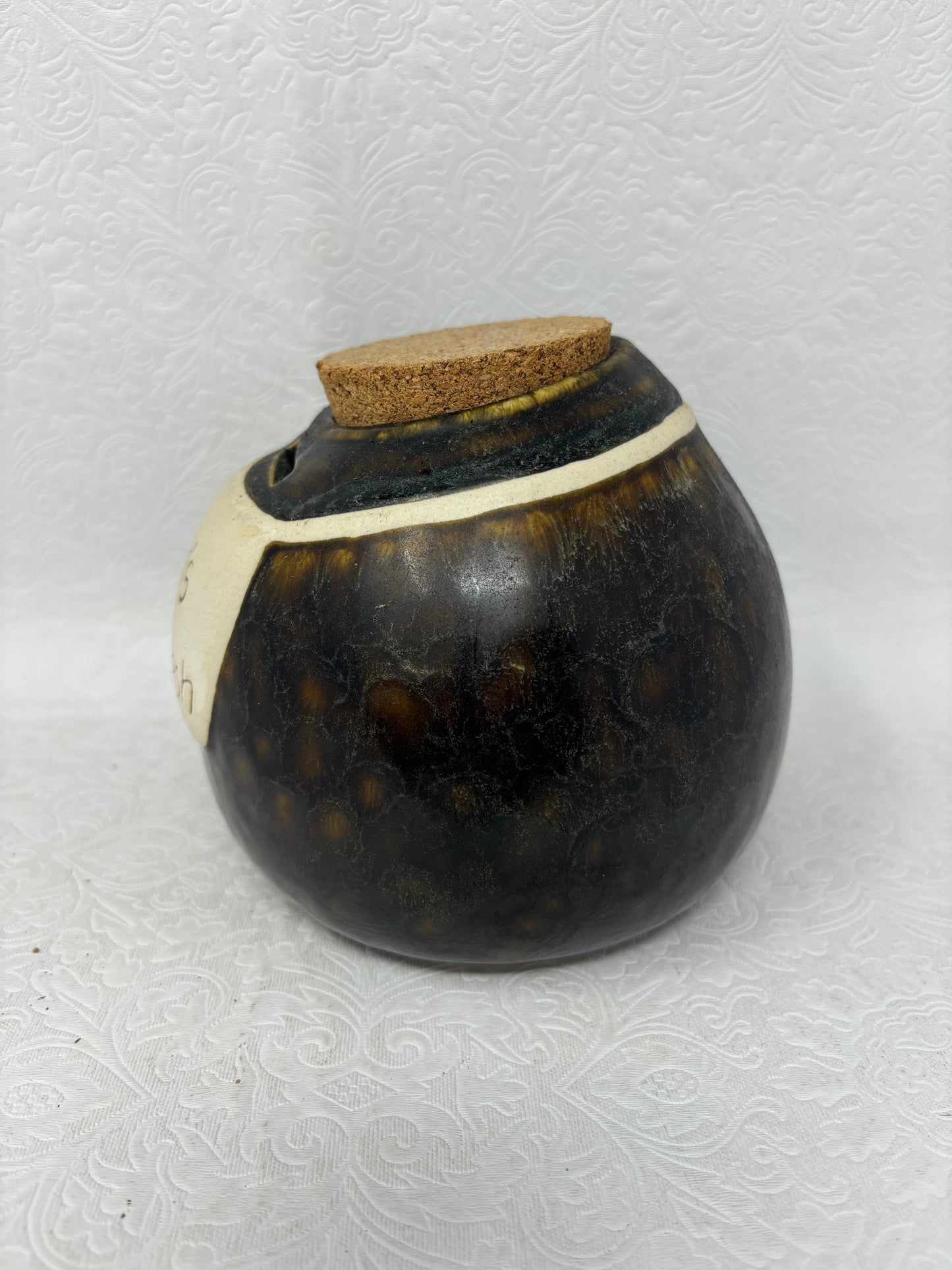 “Moms Secret Stash” Pottery Jar With Cork