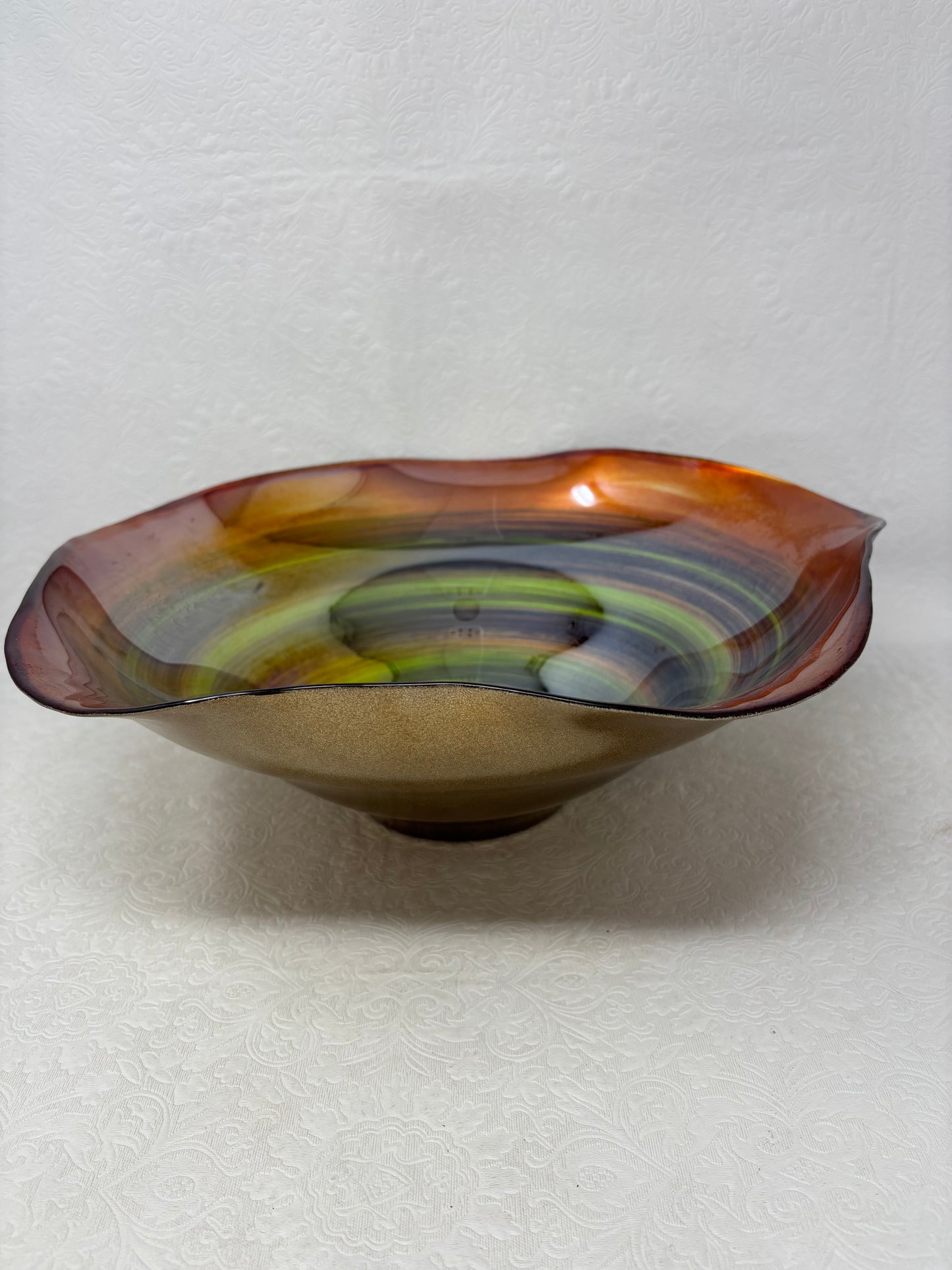 Gold Color Full Abstract Decorative Bowl