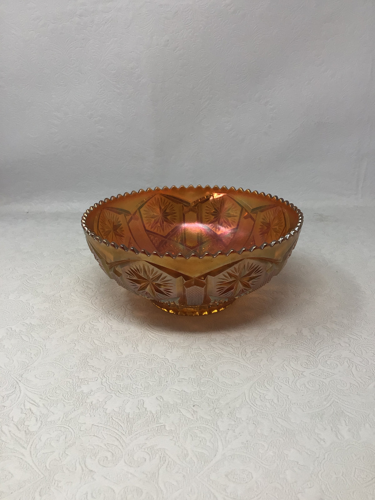 Vintage Marigold Carnival Glass Bowl