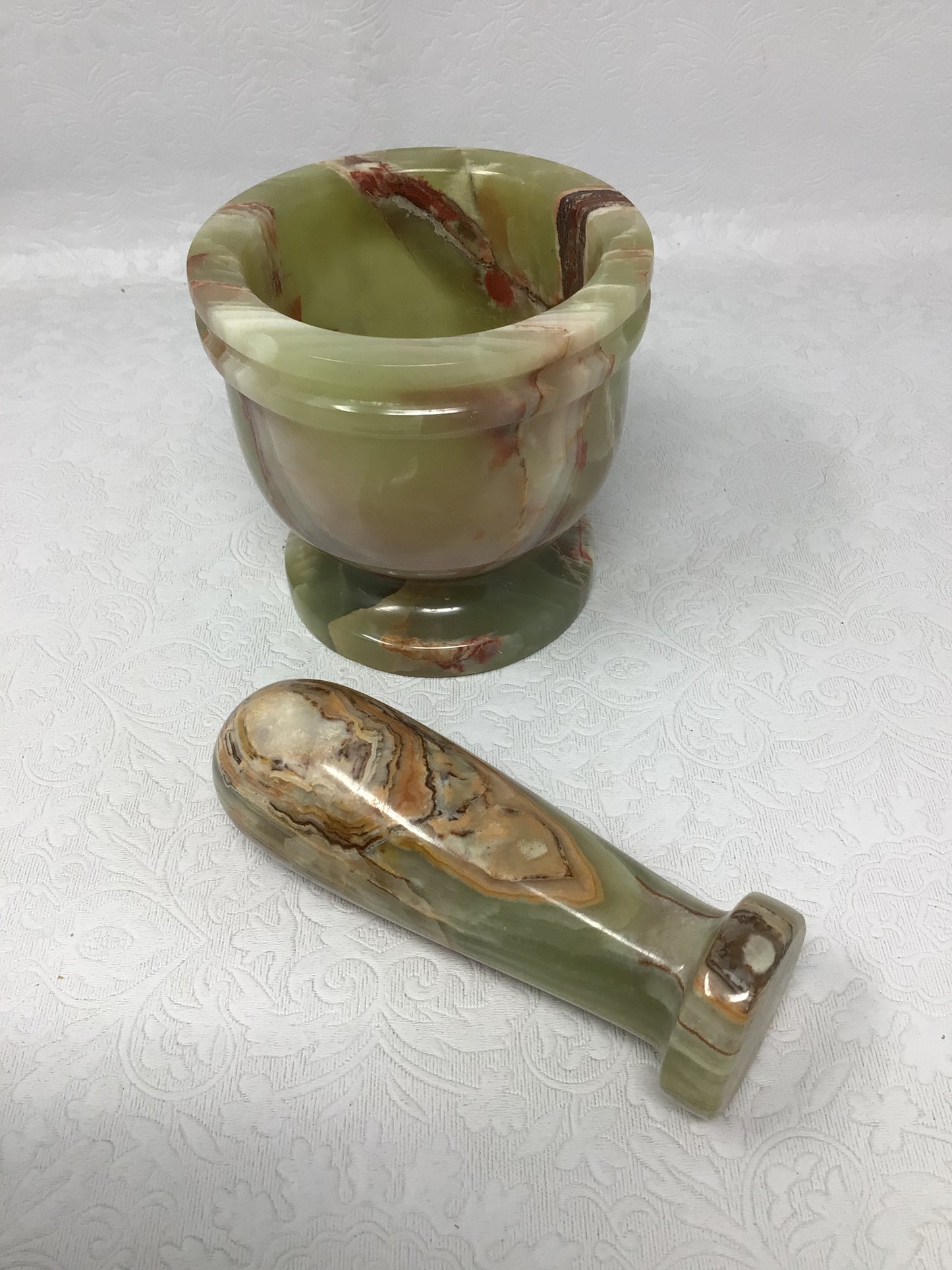 Green Onyx Mortar and Pestle Set