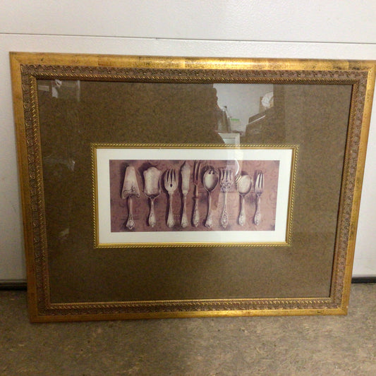 Framed and Matted Art Print “ Silverware”
