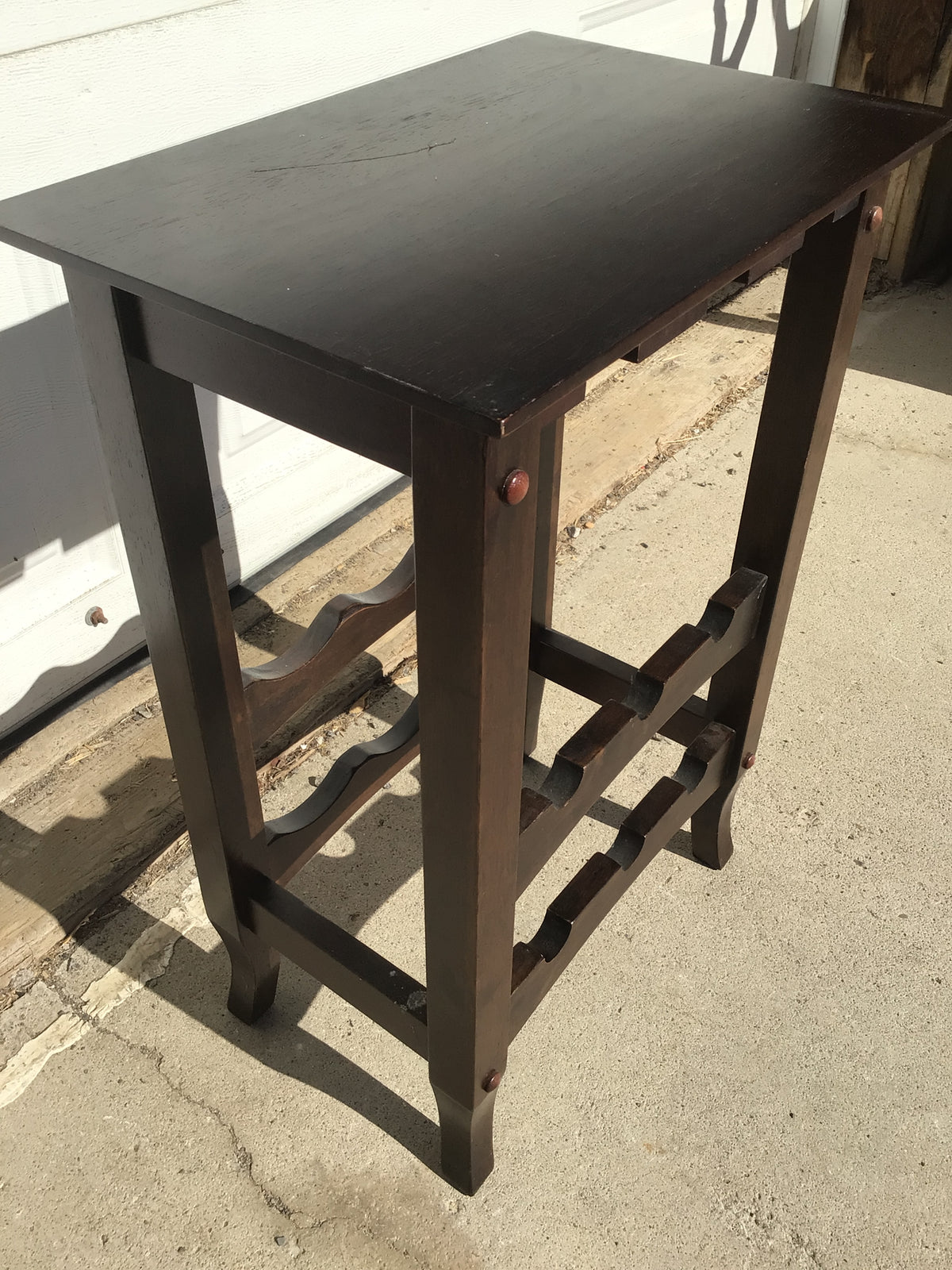 Dark Wood Wine Rack